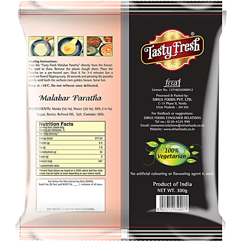 TASTY FRESH MALABAR PARANTHA 300 GM - SuperMarcheStore