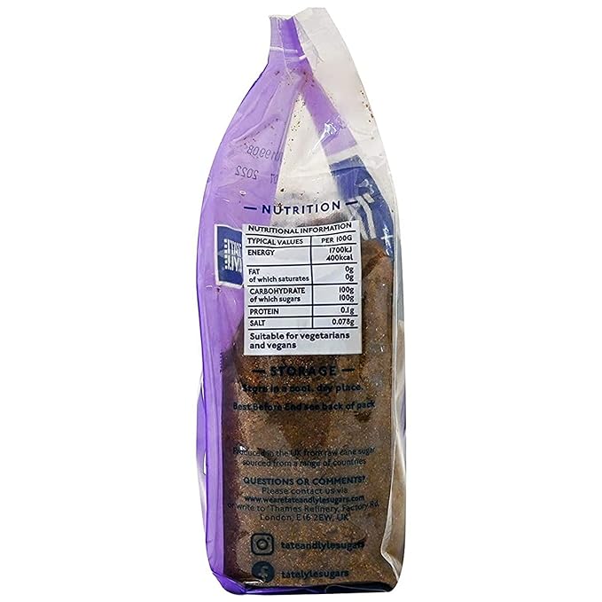 TATE&LYLE DARK BROWN SOFT SUGAR PP 500G - SuperMarcheStore