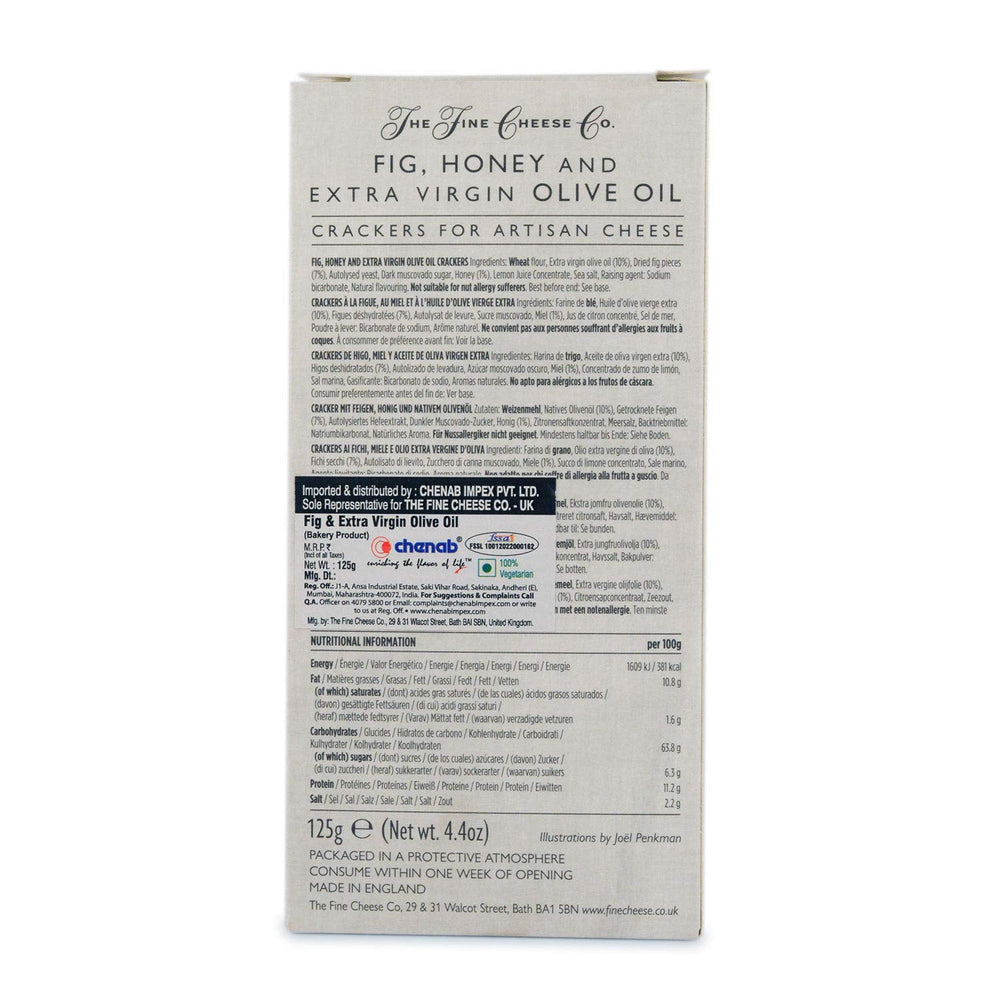 THE FINE CHEESE CO FIG HONEY OIL CRACKERS 125G - SuperMarcheStore