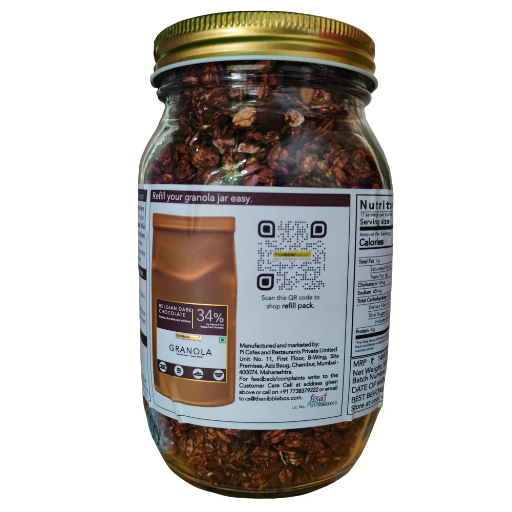 THE NIBBLE BOX BELGIAN DARK CHOCOLATE GRNL 500 JAR - SuperMarcheStore