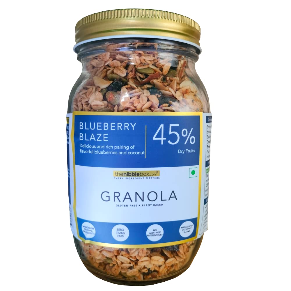 THE NIBBLE BOX BLUEBERRY BLAZE GRNL JAR 500 GM - SuperMarcheStore