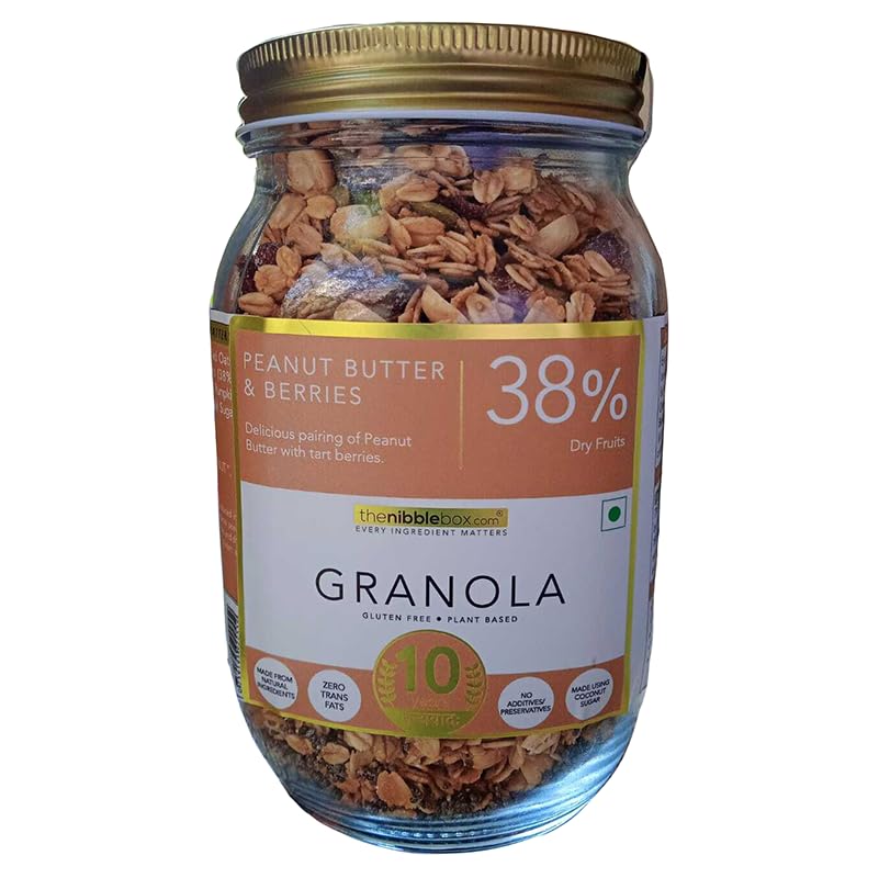THE NIBBLE BOX PEANUT BUTTER AND BERRIES GRNL JAR 500 GM - SuperMarcheStore