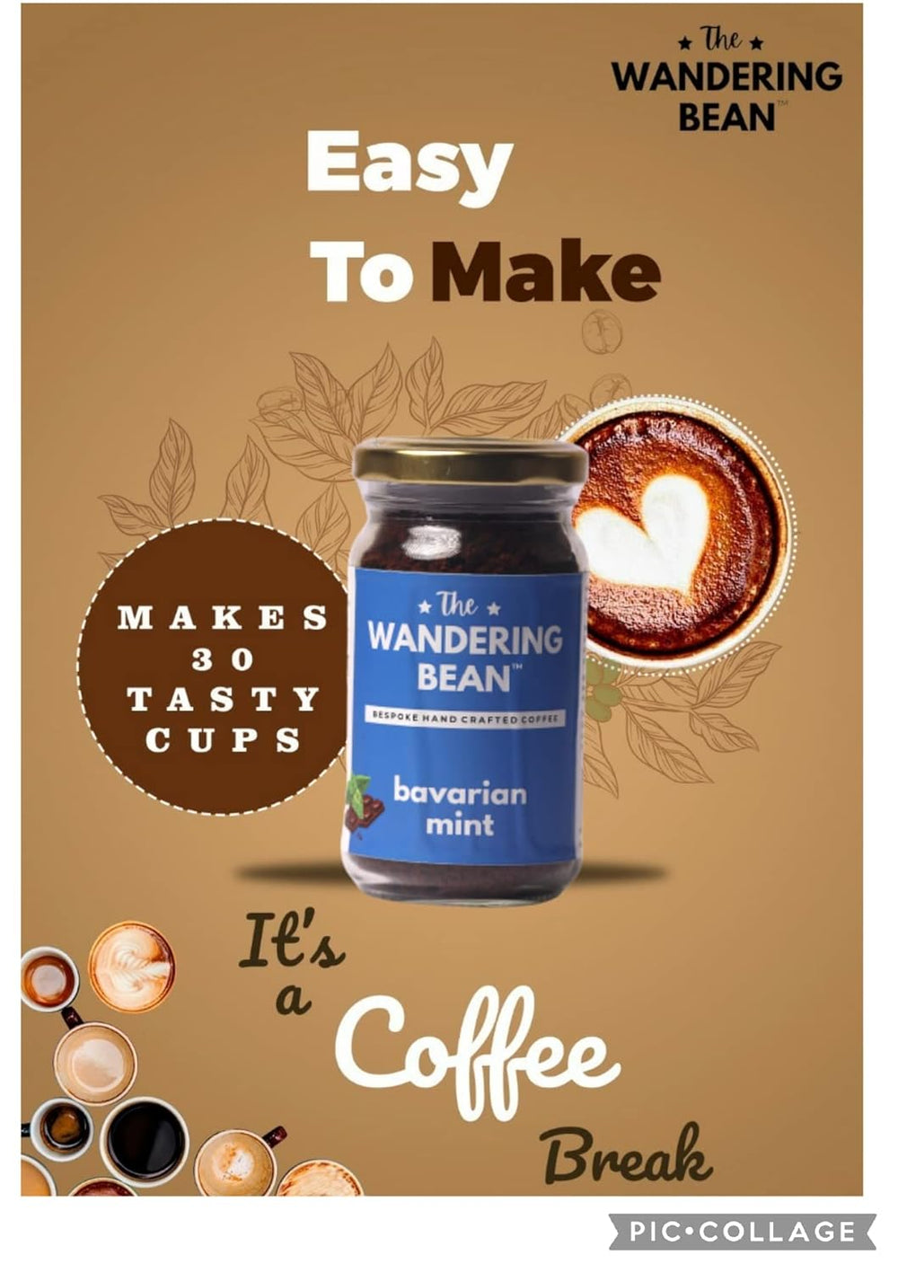 THE WANDERING BEAN BAVARIAN MINT COFFEE 60 GM - SuperMarcheStore
