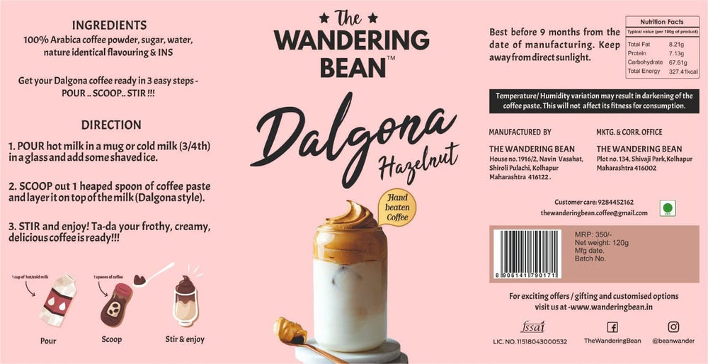 THE WANDERING BEAN DALGONA CLASSIC - SuperMarcheStore