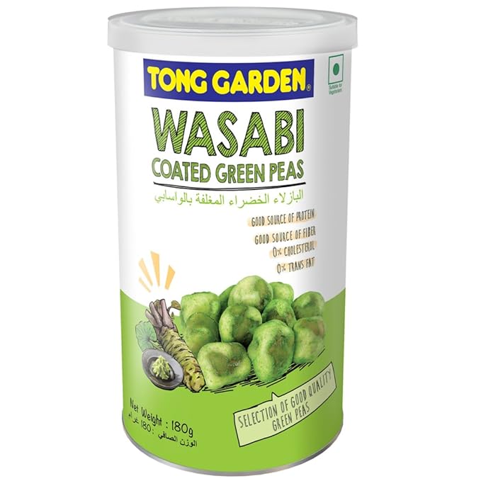 TONG GARDEN WASABI COATED GREEN PEAS 180G - SuperMarcheStore