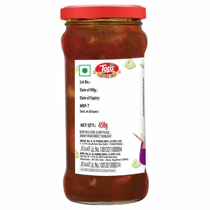 TOPS GOLD SWEET MANGO CHUTNEY 450 GM - SuperMarcheStore