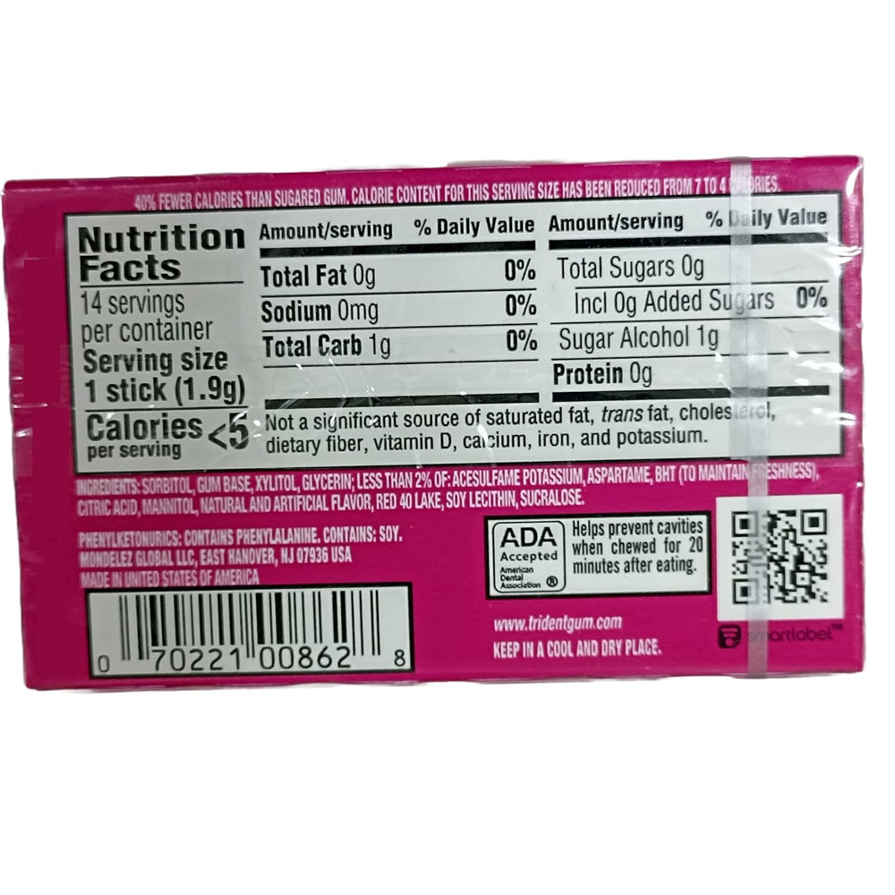 TRIDENT CHEWING GUM BUBBLE GUM - SuperMarcheStore