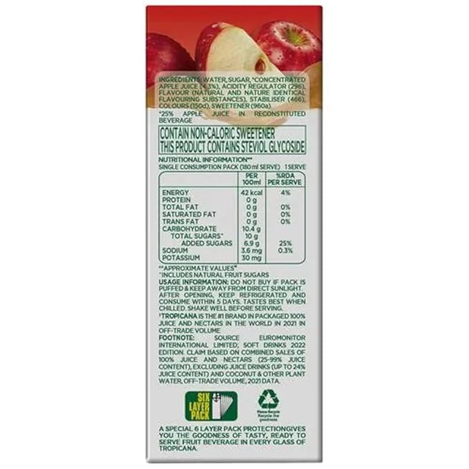 TROPICANA APPLE DELIGHT 180 ML - SuperMarcheStore