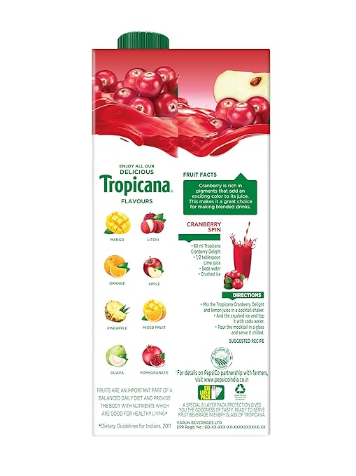 TROPICANA CRANBERRY DELIGHT 1 LTR - SuperMarcheStore