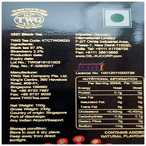 TWG 1837 BLACK TEA - SuperMarcheStore
