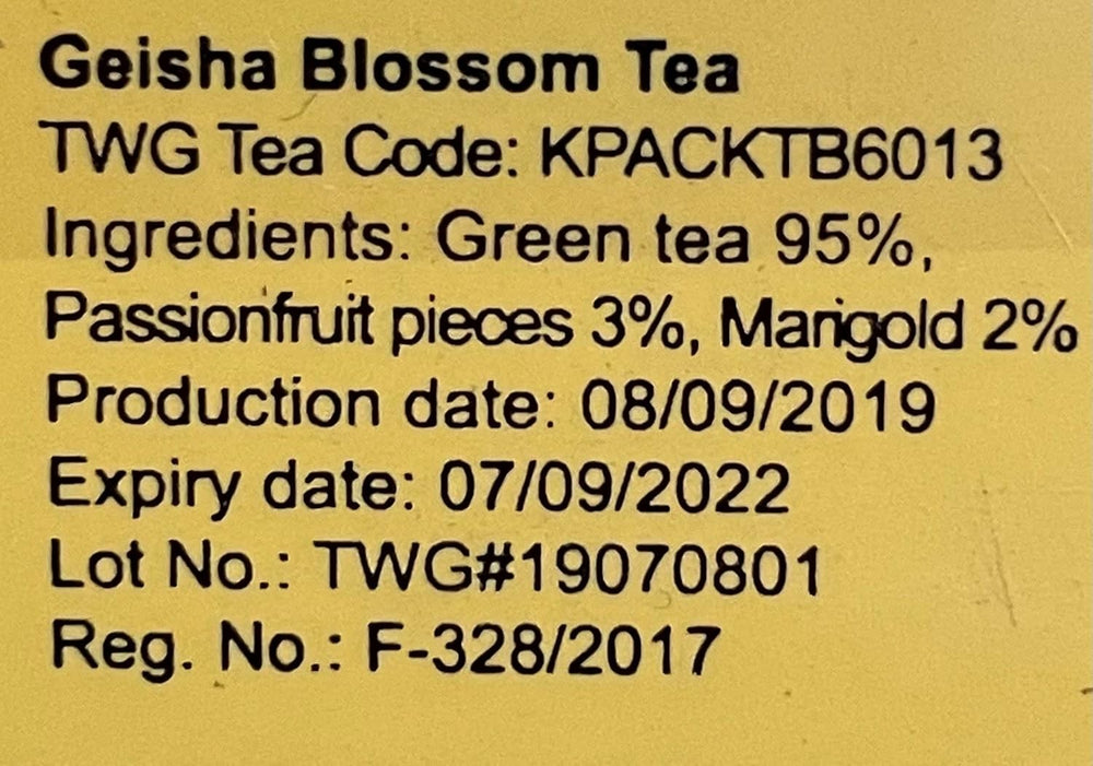 TWG GEISHA BLOSSOM TEA 15 PCS - SuperMarcheStore