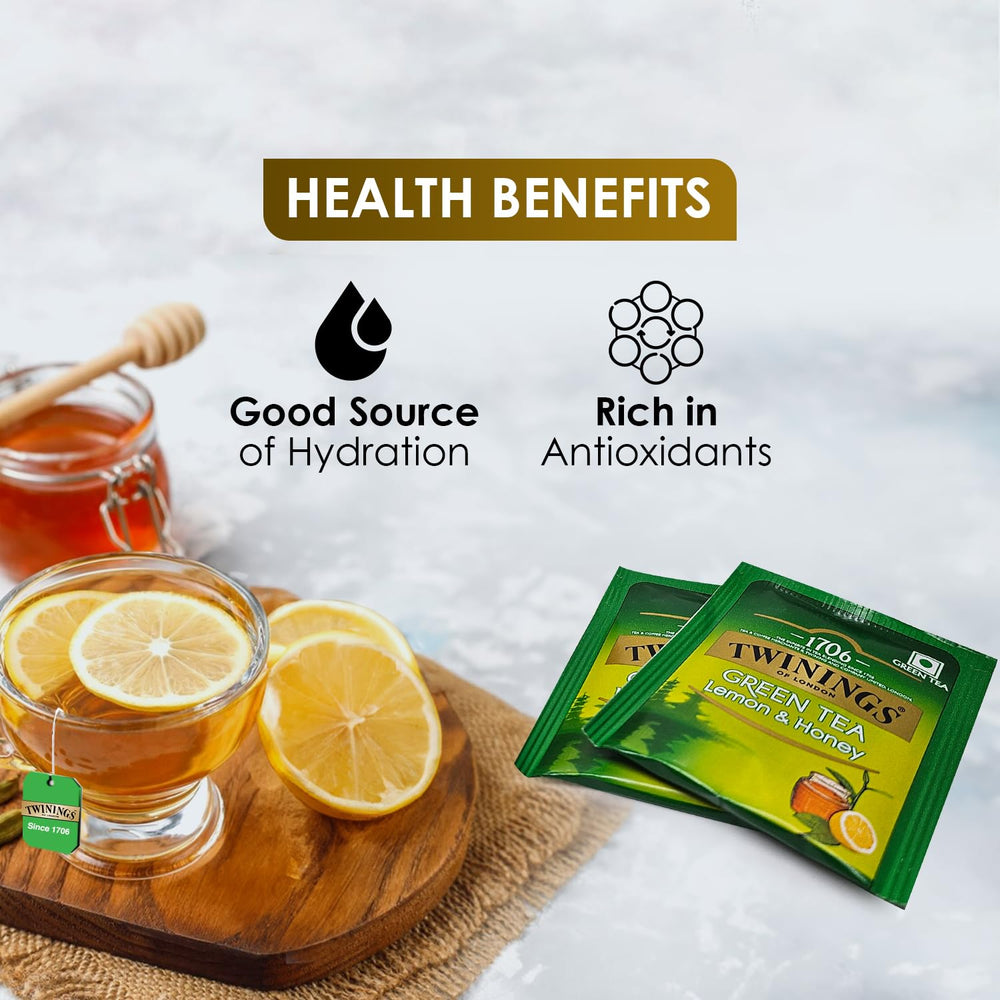 TWININGS GREEN TEA LEMON&HONEY BX 25P - SuperMarcheStore