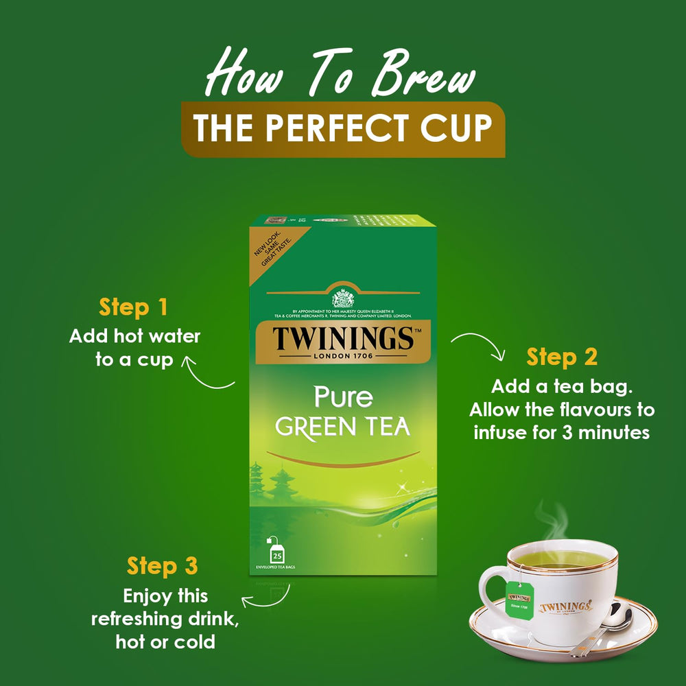 TWINNING GREEN TEA PURE 25 BAGS - SuperMarcheStore