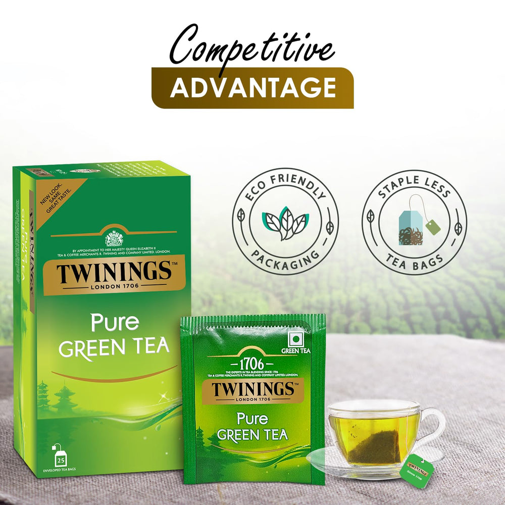 TWINNING GREEN TEA PURE 25 BAGS - SuperMarcheStore