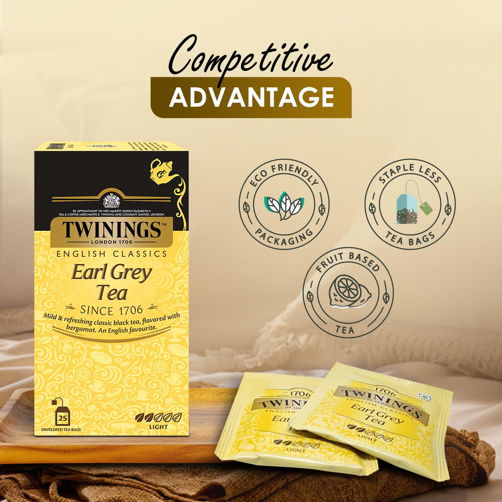 TWINNINGS TEA BAG EARLY GREY 25P - SuperMarcheStore