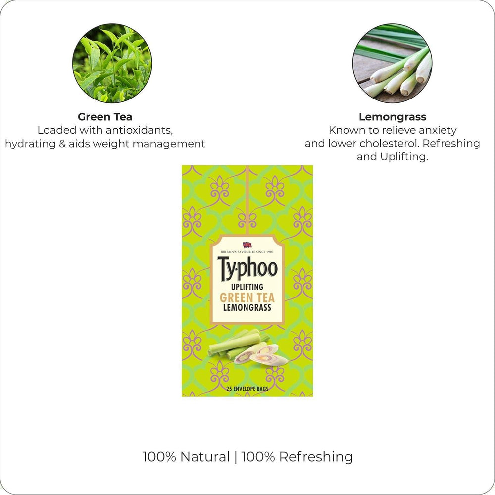 TYPHOO TEA BAG GREEN LEMONGRASS BX 25P - SuperMarcheStore