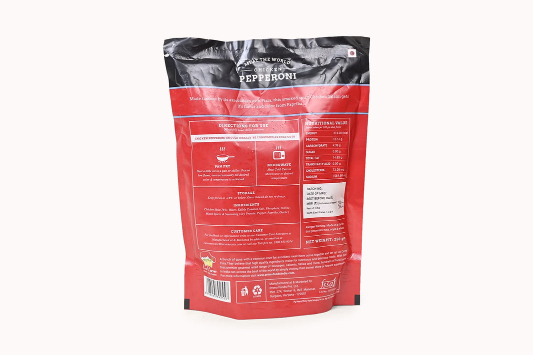 LA CARNE CHICKEN PEPPERONI250 GM