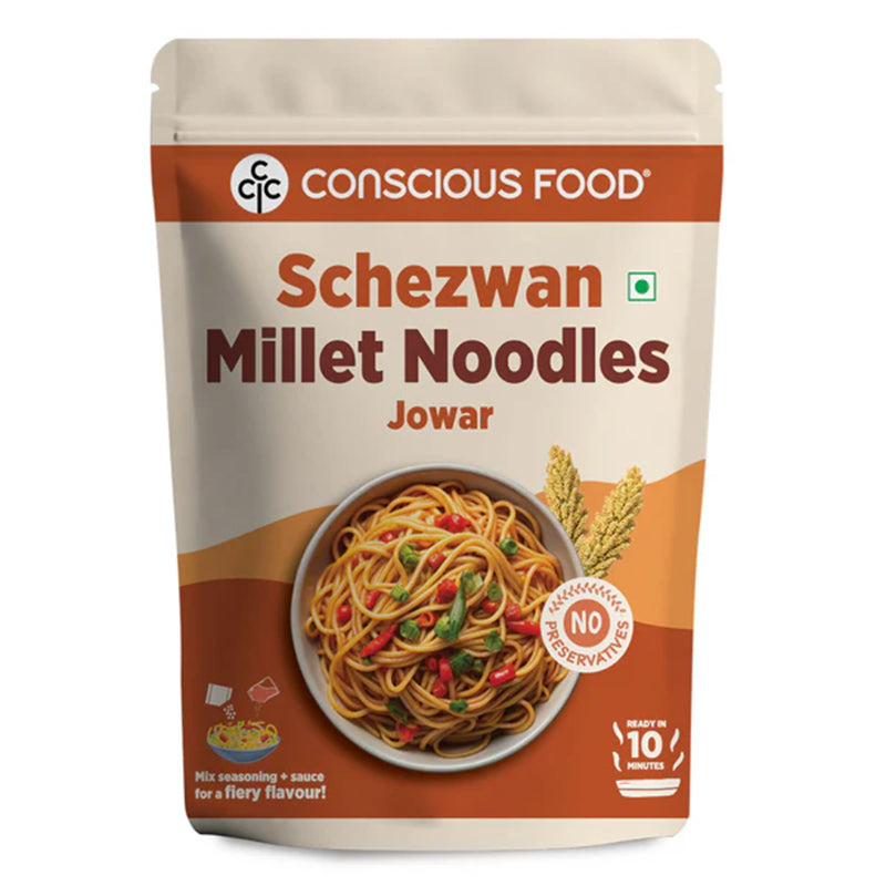 CONSCIOUS FOOD C. SCHEZWAN JOWAR MILLET NOODLES 207G
