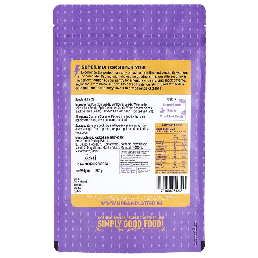 URBAN PLATTER 9 IN ONE SEEDS BLEND - SuperMarcheStore