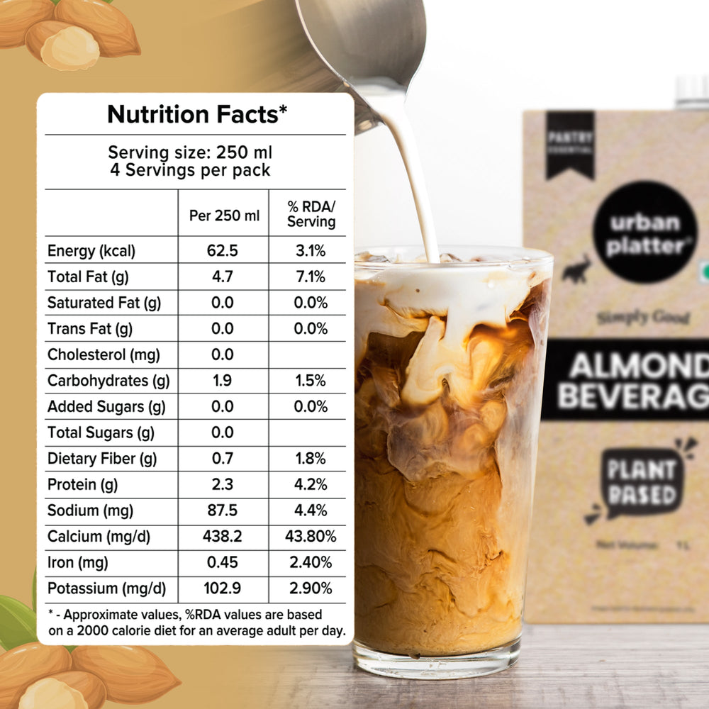 URBAN PLATTER ALMOND MILK UNSWEETENED 1L - SuperMarcheStore