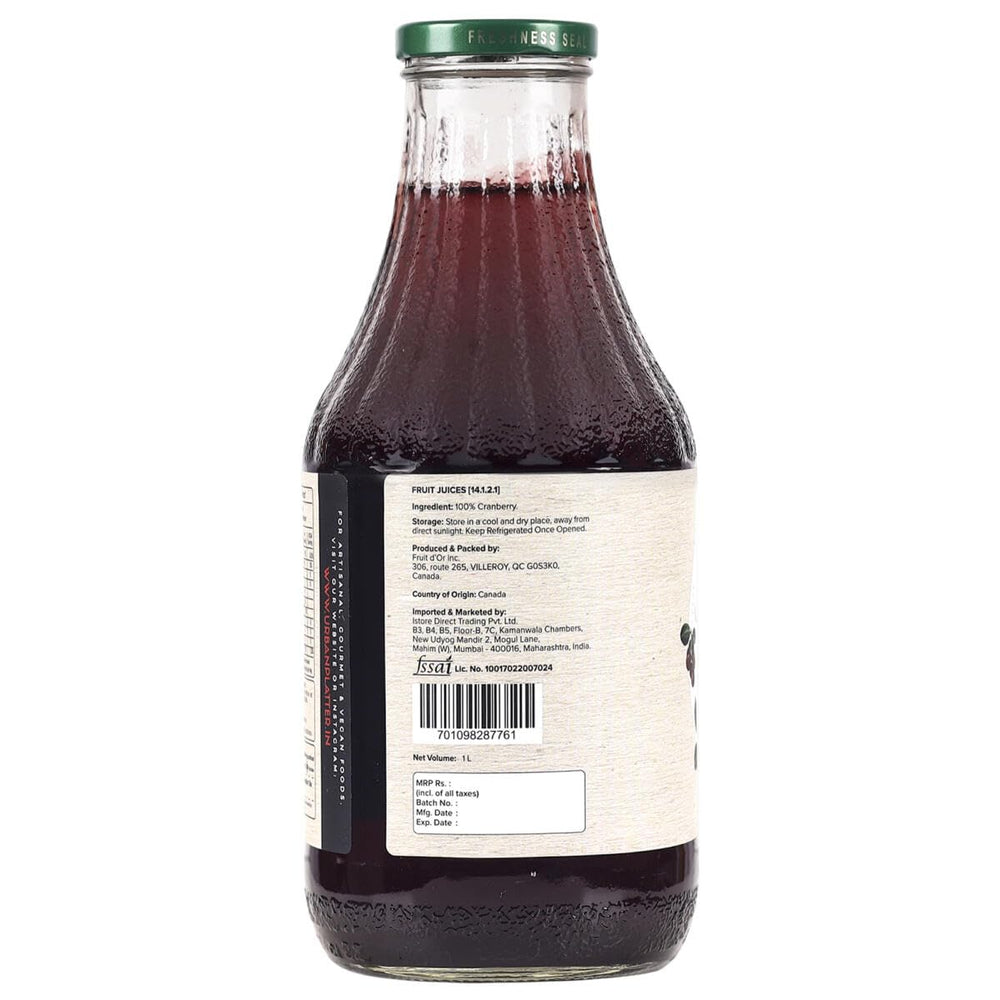 URBAN PLATTER CANADIAN CRANBERRY JUICE 1 L - SuperMarcheStore