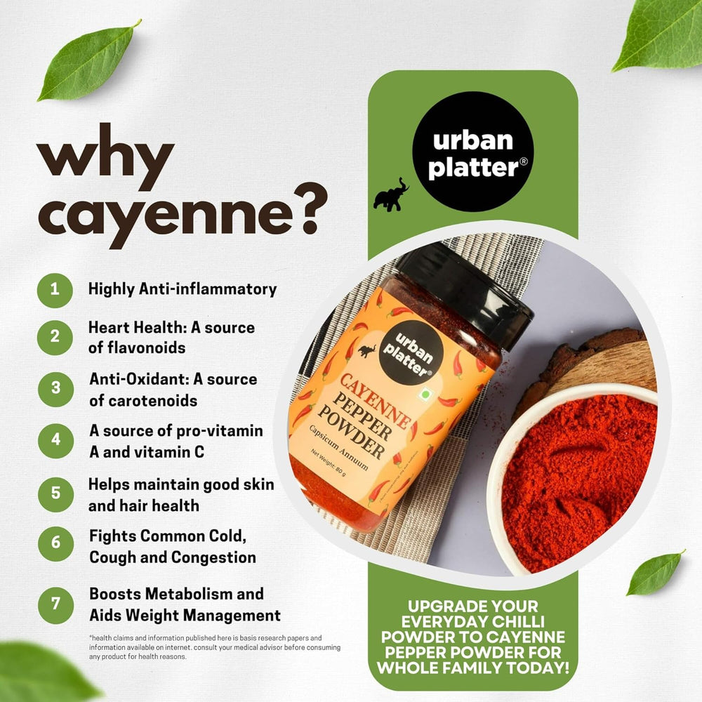 URBAN PLATTER CAYENNE PEPPER POWDER SHAKER JAR 80GM - SuperMarcheStore