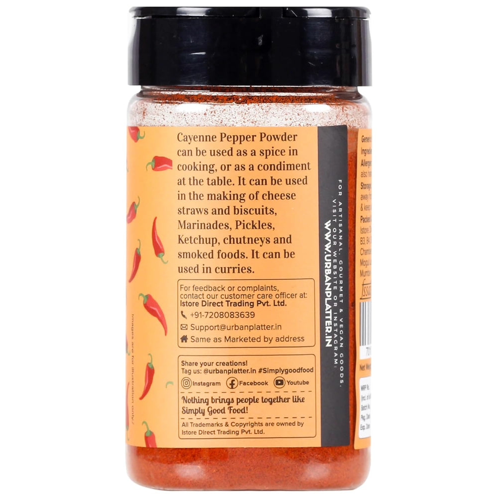 URBAN PLATTER CAYENNE PEPPER POWDER SHAKER JAR 80GM - SuperMarcheStore