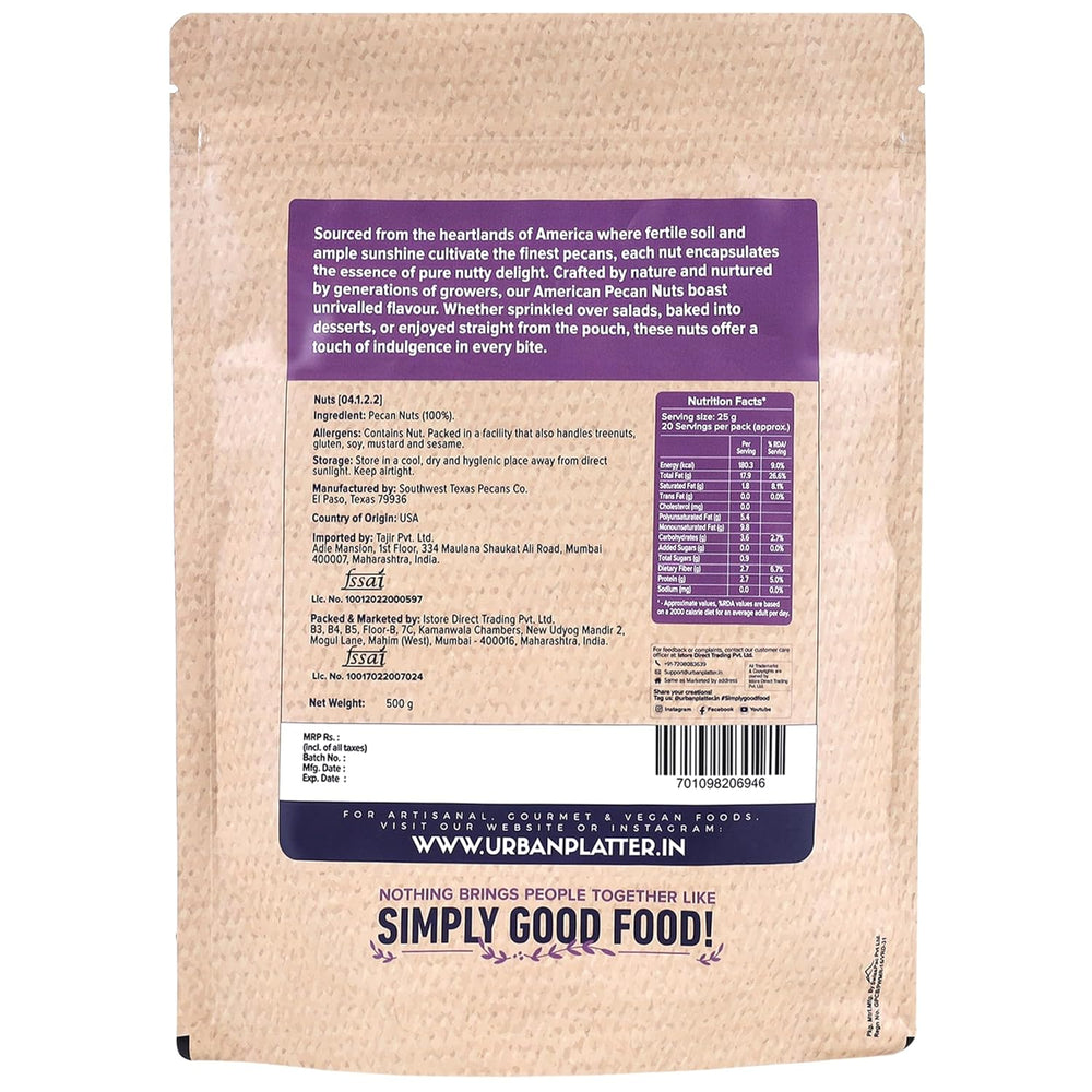 URBAN PLATTER JUMBO PECANUTS 500 GM - SuperMarcheStore