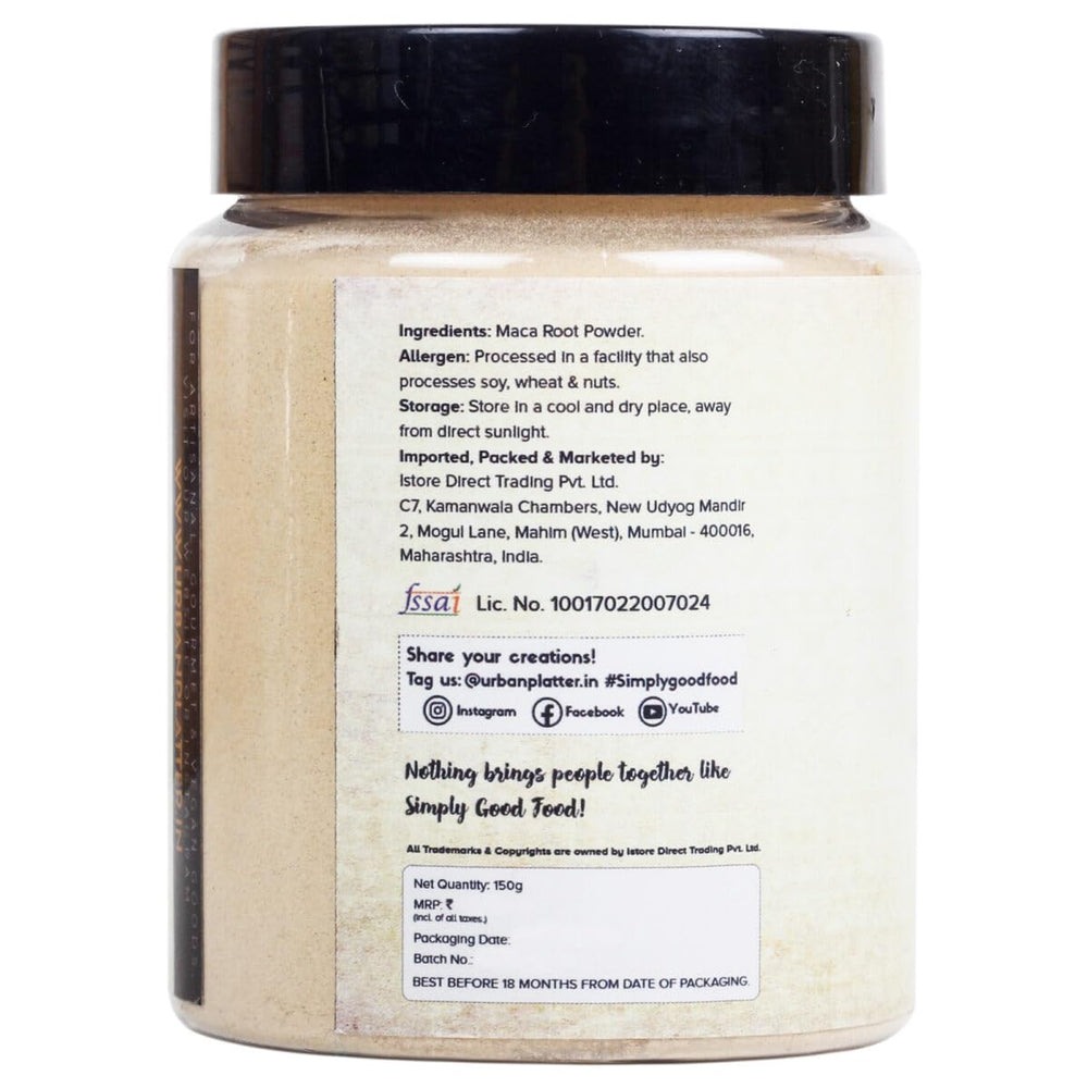 URBAN PLATTER MACA ROOT POWDER 150G - SuperMarcheStore