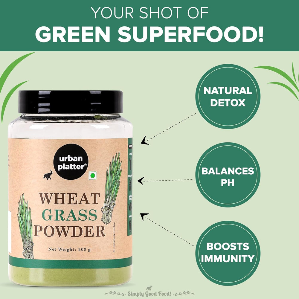 URBAN PLATTER ORGANIC WHEAT GRASS POWDER 200 GM - SuperMarcheStore