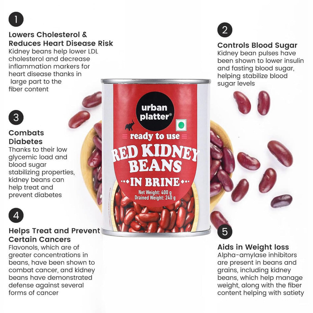 URBAN PLATTER RED KIDNEY BEANS IN BRINE 400G - SuperMarcheStore