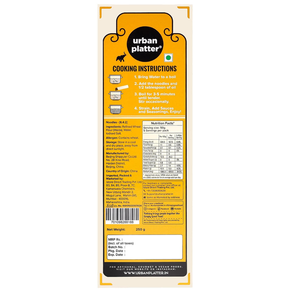 URBAN PLATTER UDON NOODLES 250 GM - SuperMarcheStore