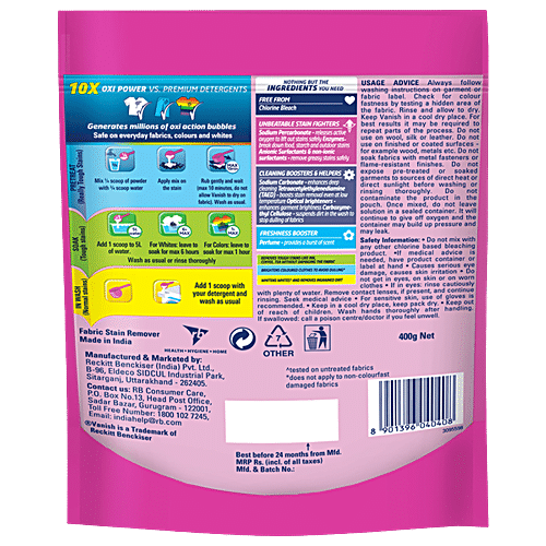VANISH 10X OXI POWER POWDER 400 GM - SuperMarcheStore