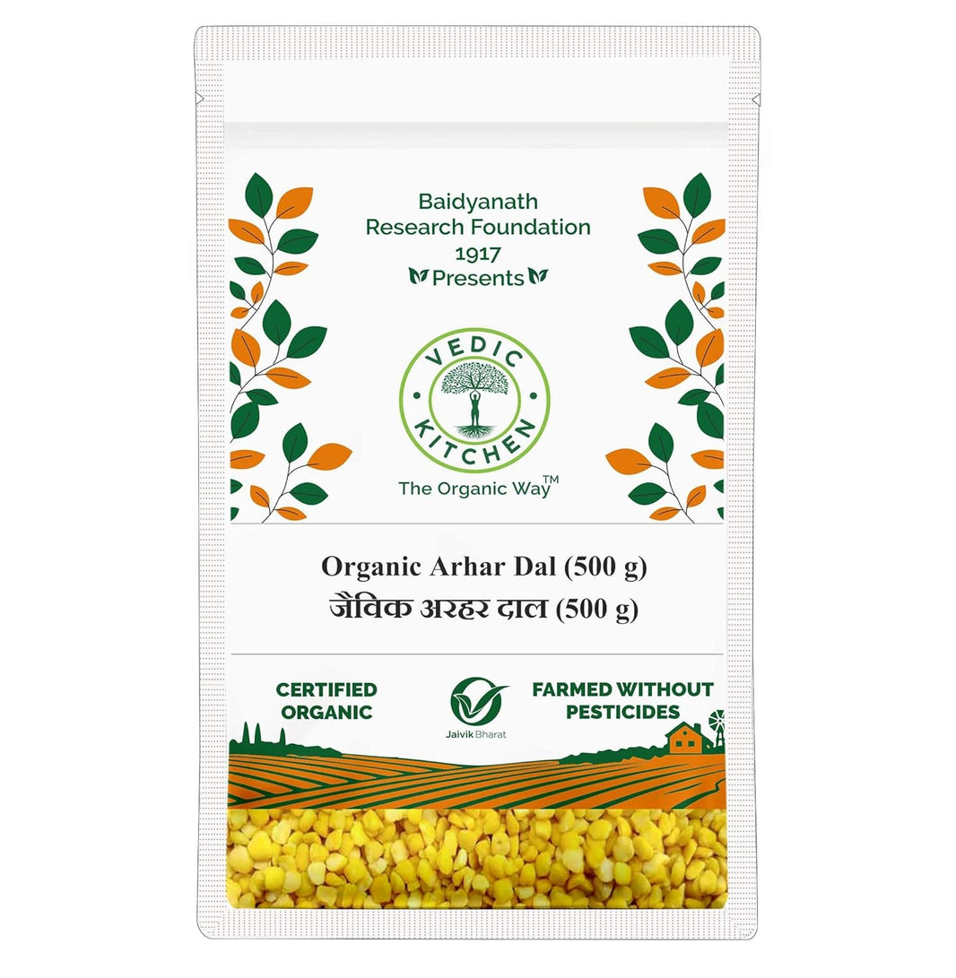 VEDIC KITCHEN ORGANIC ARHAR DAL 500 GM - SuperMarcheStore