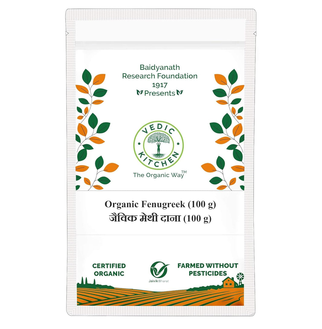 VEDIC KITCHEN ORGANIC FENUGREEK SEEDS 100 GM - SuperMarcheStore