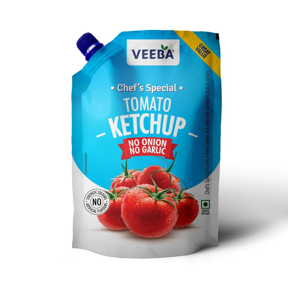 VEEBA CHEF SPECIAL TOMATO KETCHUP NO ONION GARLIC 900 GM - SuperMarcheStore