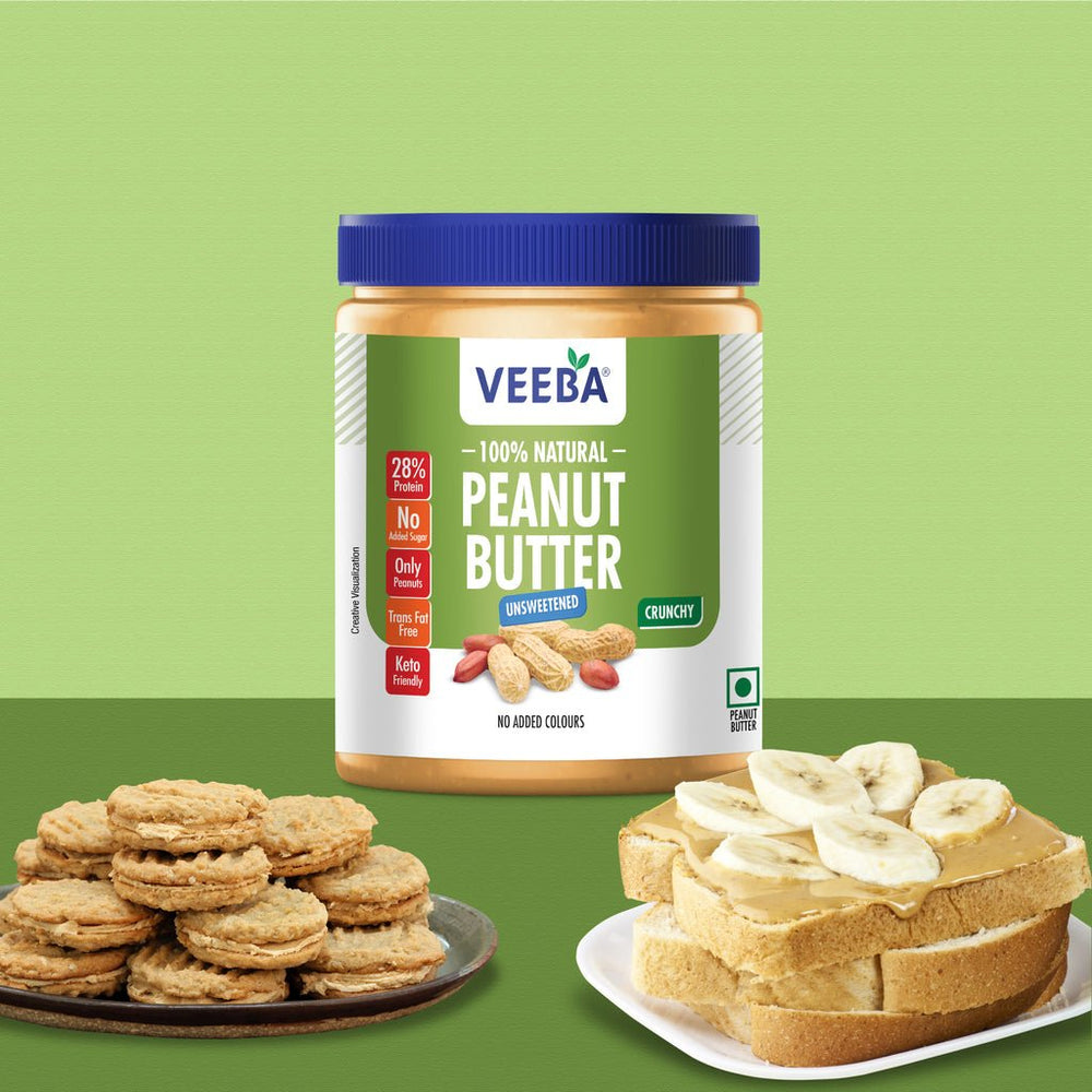 VEEBA PEANUT BUTTER CRUNCHY 1KG - SuperMarcheStore
