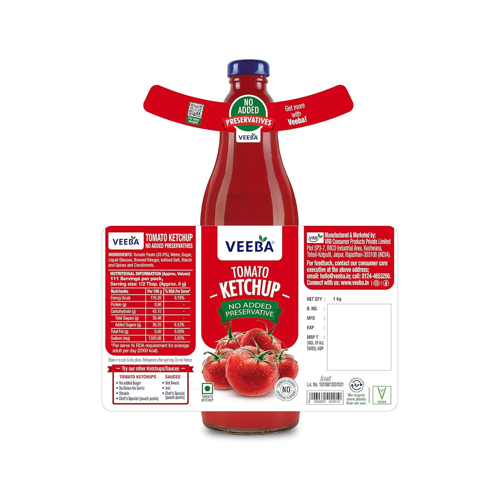VEEBA TOMATO KETCHUP 1 KG - SuperMarcheStore