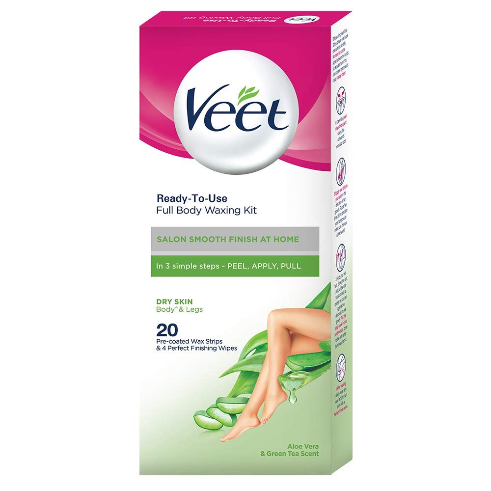 VEET FULL BODY WAX STRIPS WTH ALOE VERA FOR DRY SKIN 20N - SuperMarcheStore
