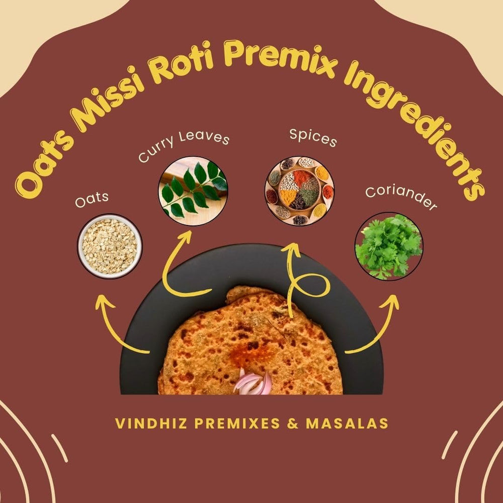 VINDHIZ OATS BESAN MASALA ROTI PREMIX - SuperMarcheStore
