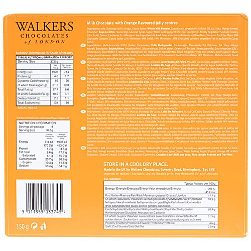 WALKERS LONDON ORANGE SEGMENTS 150 GMS - SuperMarcheStore