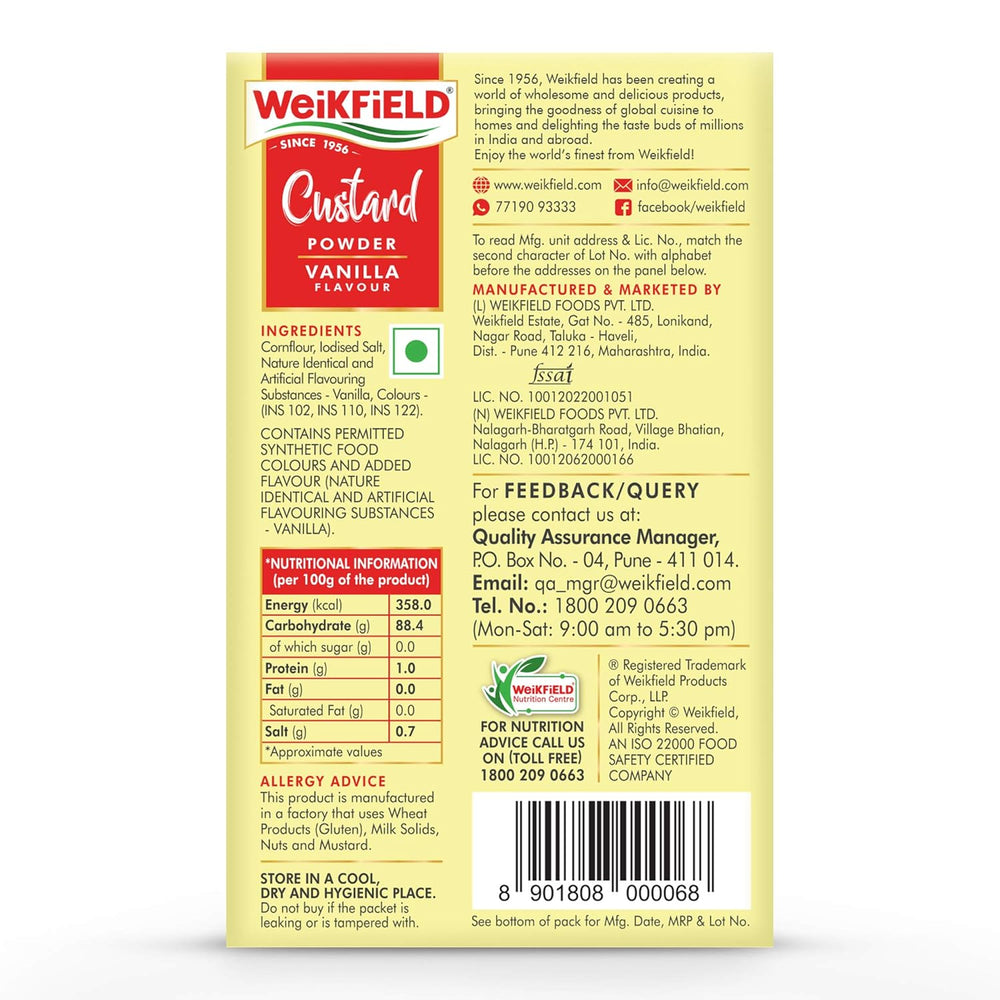 WEIKFIELD DESERTMIX CUSTARD POWDER VANILA 100G - SuperMarcheStore