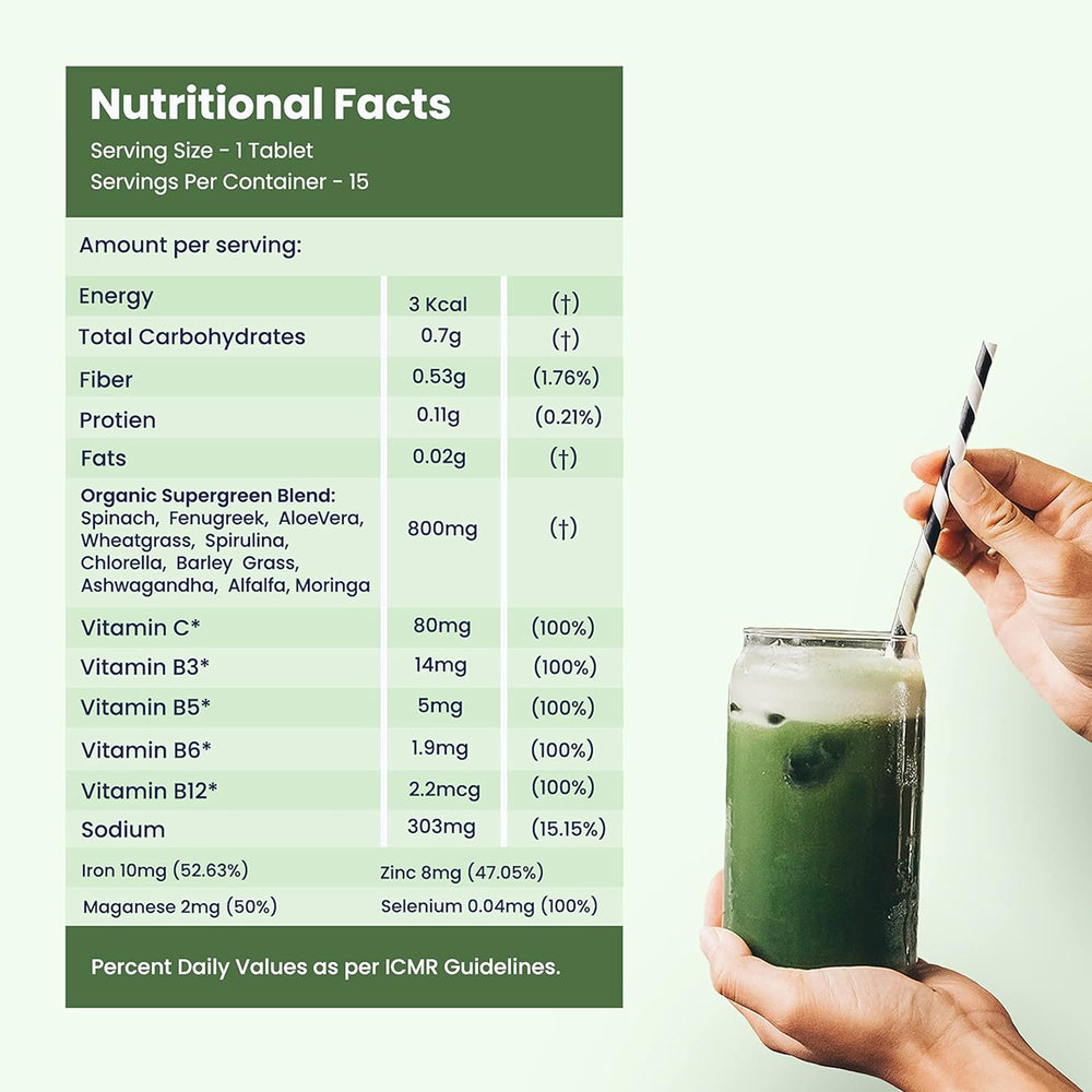 WELLBEING NUT DAILY GREEN TABLETS 63G - SuperMarcheStore