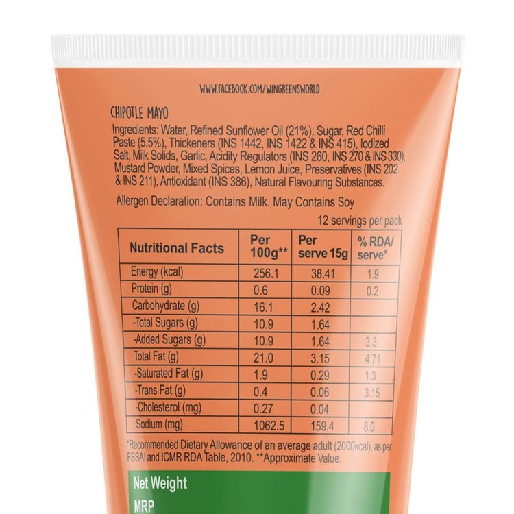 WINGREENS FARM CHIPOTLE MAYO - SuperMarcheStore
