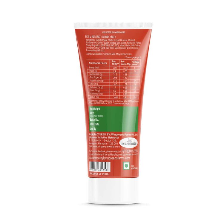 WINGREENS PIZZA & PASTA SAUCE 180 GM - SuperMarcheStore