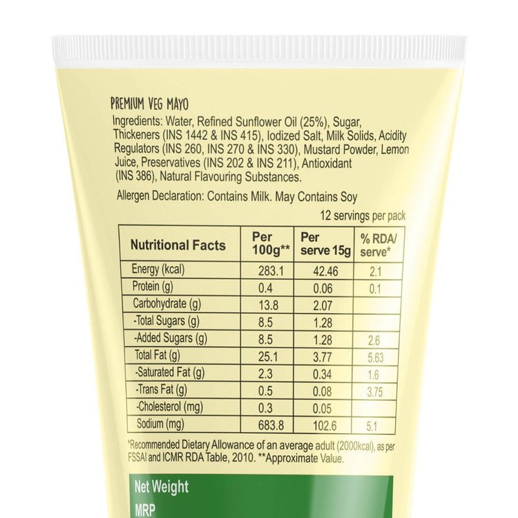 WINGREENS PREMIUM VEG MAYO 130G - SuperMarcheStore