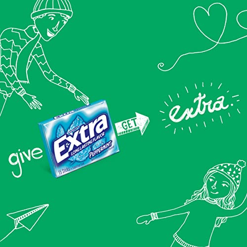WRINGLEY EXTRA PEPPERMINT GUM STICK - SuperMarcheStore