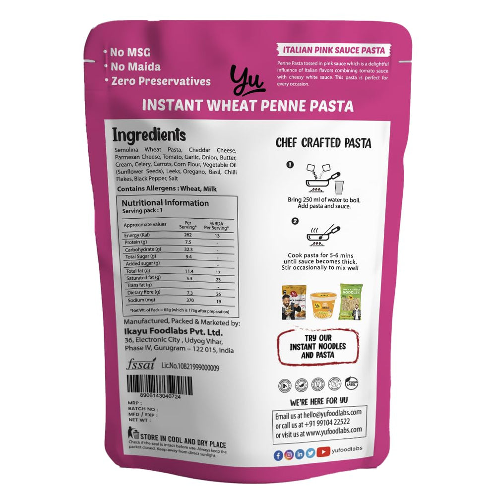 YU PINK SAUCE PASTA - SuperMarcheStore