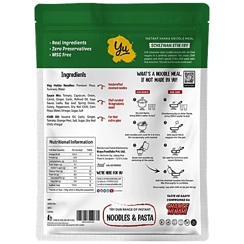 YU SINGAPORE STYLE SCHEZWAN STIR FRY NOODLES 100 GM - SuperMarcheStore