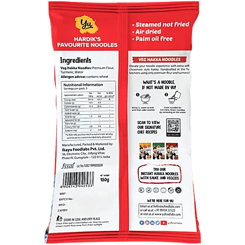 YU VEG HAKKA NOODLES - SuperMarcheStore